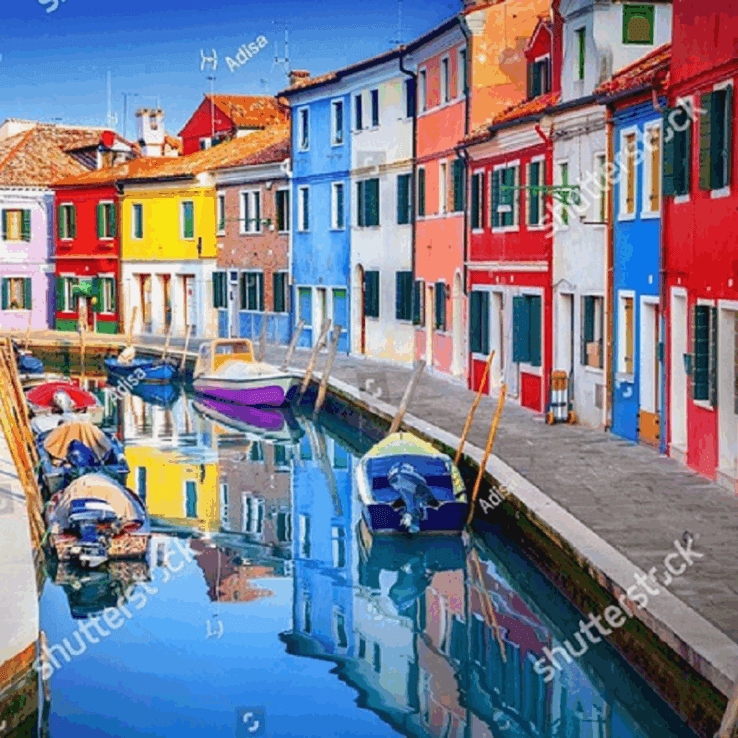 Προεκτυπωμένο-Υπέρυθρο-Πάνελ-Koenighaus-600-1200w-Colorful Houses in Burano Italy.