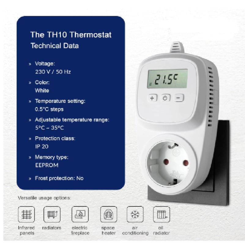 Θερμοτάτης-Πρίζας-για-Υπέρυθρα-Πάνελ-TH10